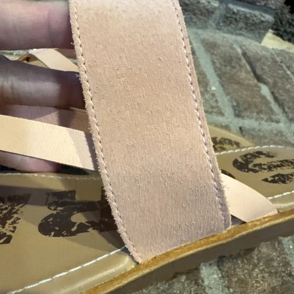 SOREL Ella II Women's 9 Easy Slip On Thong Flip Flop Sandals Peach Pink - Picture 5 of 16